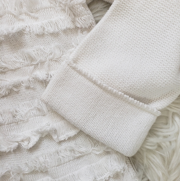Nic + Zoe Sea Level Fringe White Sweater - Picture 4 of 9